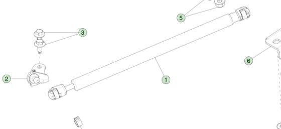 ガスストラット - MOIDEL S 2012-2021 1062634-00-Aのためのフード