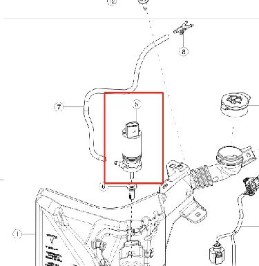 Tesla Model 3/Y ウォッシャーポンプ 1607953-00-A 12V DC 1.2-1.5 L/min