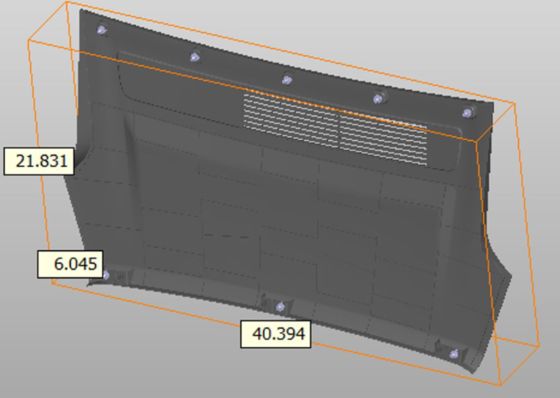 テスラ モデルS 2021+ リアフランク エプロン 40x22x6cm ブラックプラスチック