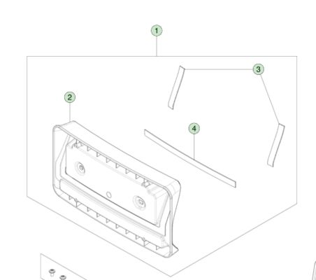 テスラ・モデルX フロント・ライセンスのプレート ブレーケット CN-Spec 52x17x5cm 黒ABS